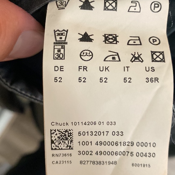 Hugo boss slim fit gray metallic pants size 36 mint condition always dry cleaned - Picture 6 of 6